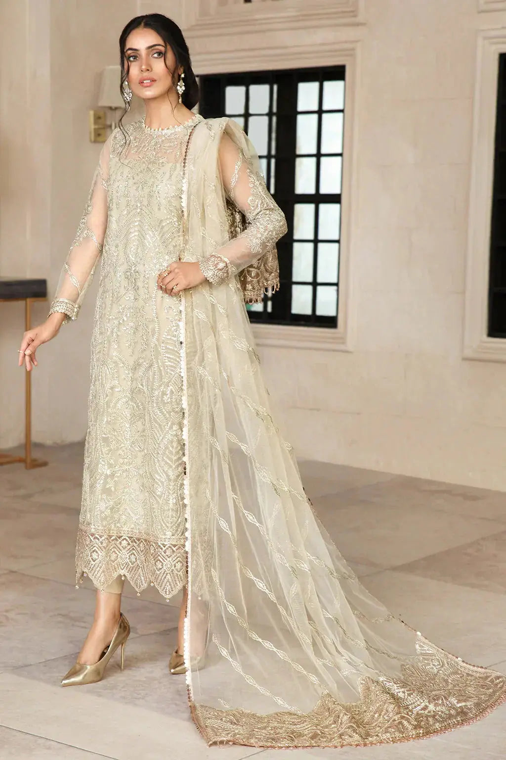 Zarif | Gulzaar Festive Chiffon 22 | Daisy - Pakistani Designer Dress - by Zarif | Type: Formal - 100% Original at Saira Sultan