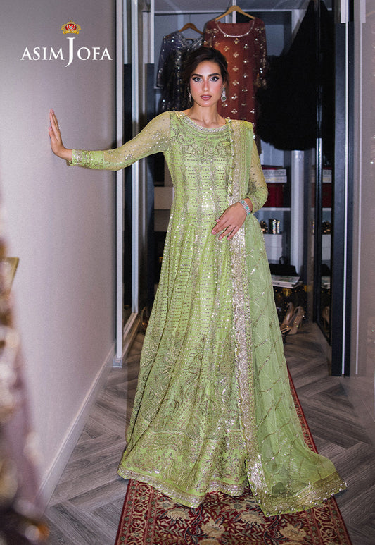 Asim Jofa | Festive Collection 25 | AJFF-04 XS Mint Green Net