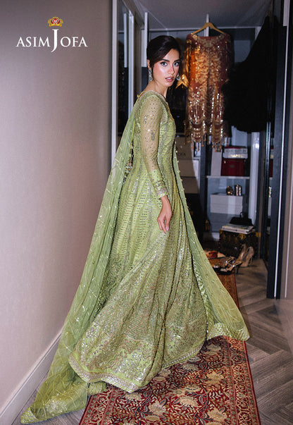 Asim Jofa | Festive Collection 25 | AJFF-04 S Mint Green Net