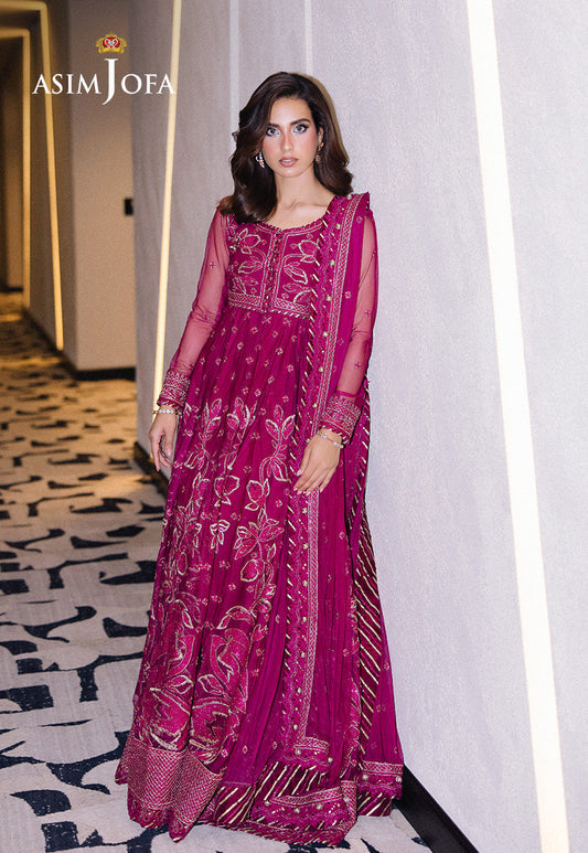 Asim Jofa | Festive Collection 25 | AJFF-10 XS Hot Pink Net