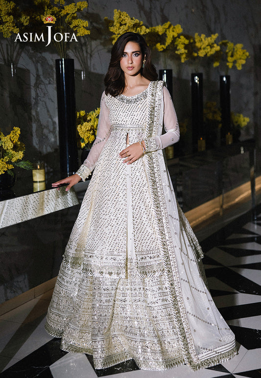 Asim Jofa | Festive Collection 25 | AJFF-09 XS Ivory Net