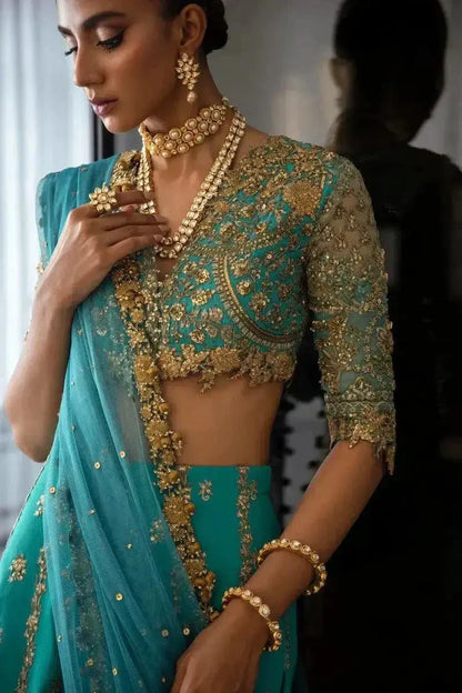 Sana Safinaz | Nura Festive 2023 | N232-002-CT - Pakistani Designer Dress - by Sana Safinaz | Type: Bridal - 100% Original at Saira Sultan