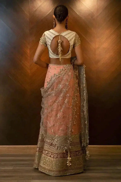 Sana Safinaz | Nura Festive 2023 | N232-004-CT - Pakistani Designer Dress - by Sana Safinaz | Type: Bridal - 100% Original at Saira Sultan