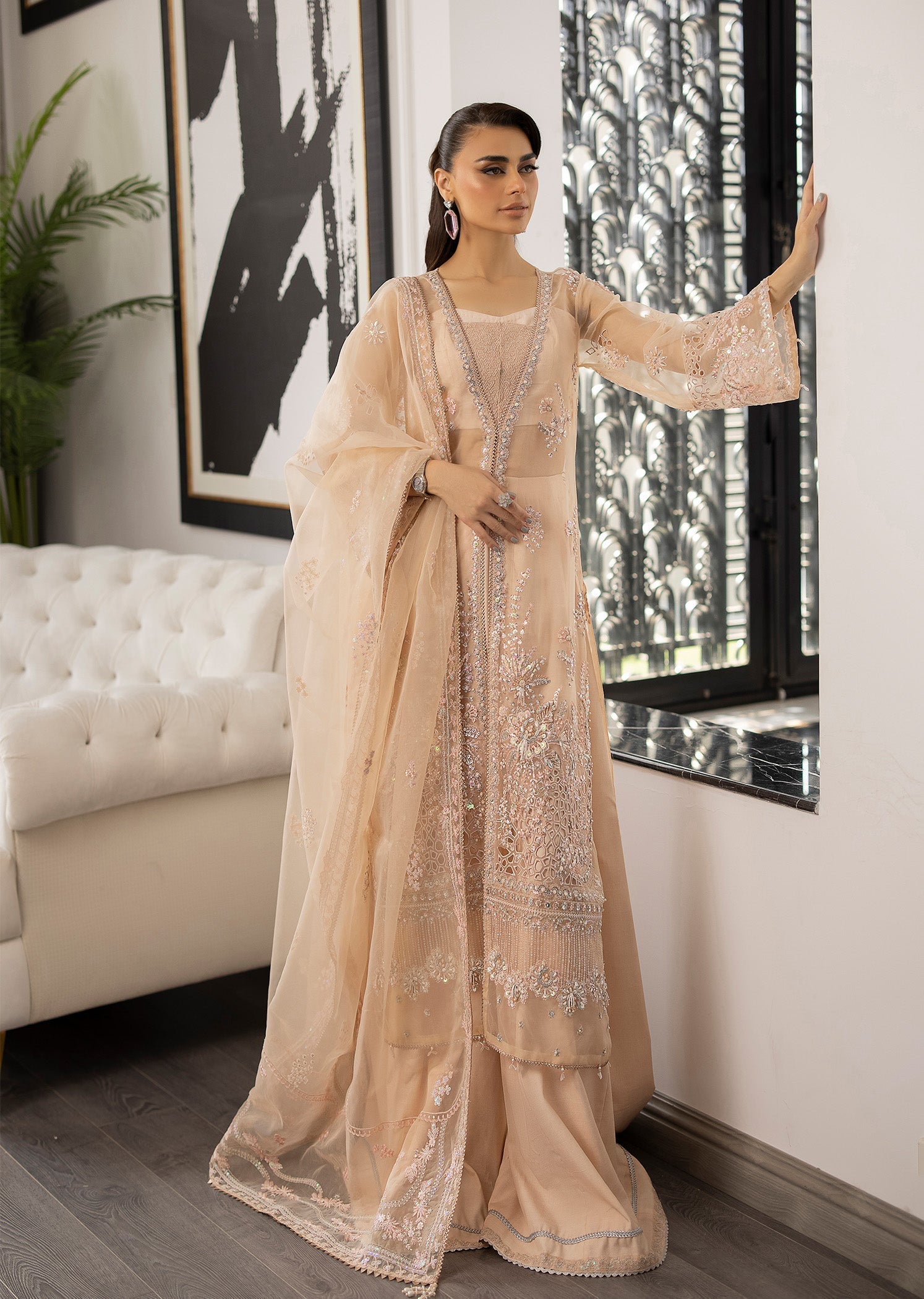Sardinia | La More 24 | Peach Blossom - Pakistani Designer Dress - by Sardinia | Type: Ladies Clothes - 100% Original at Saira Sultan