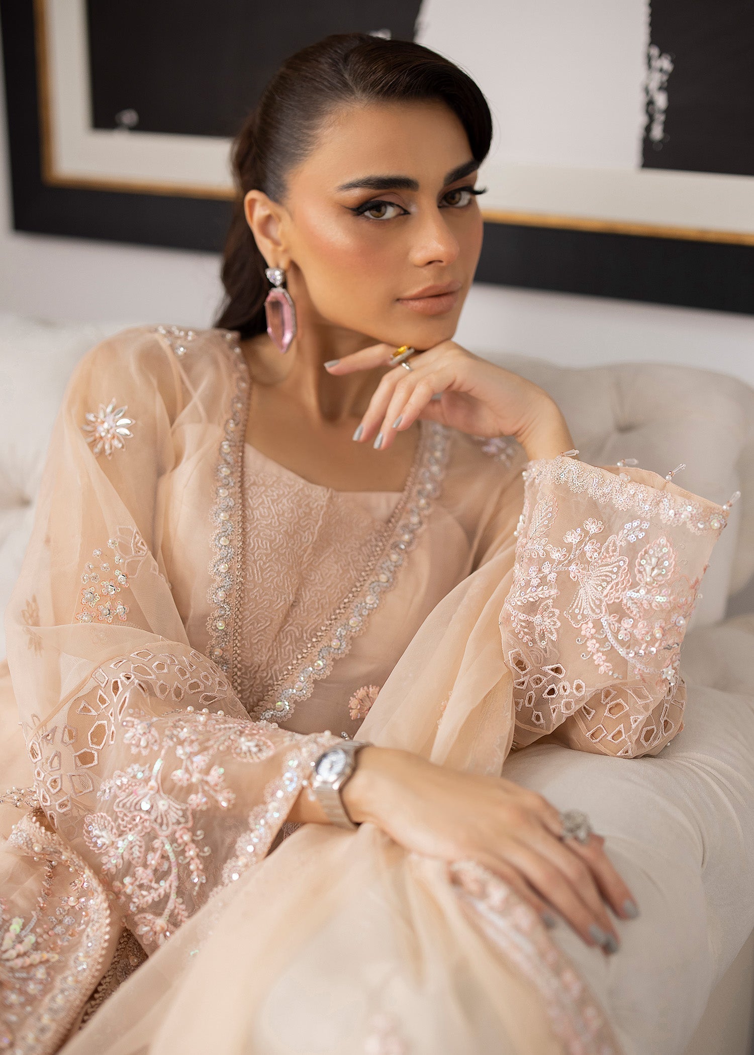 Sardinia | La More 24 | Peach Blossom - Pakistani Designer Dress - by Sardinia | Type: Ladies Clothes - 100% Original at Saira Sultan