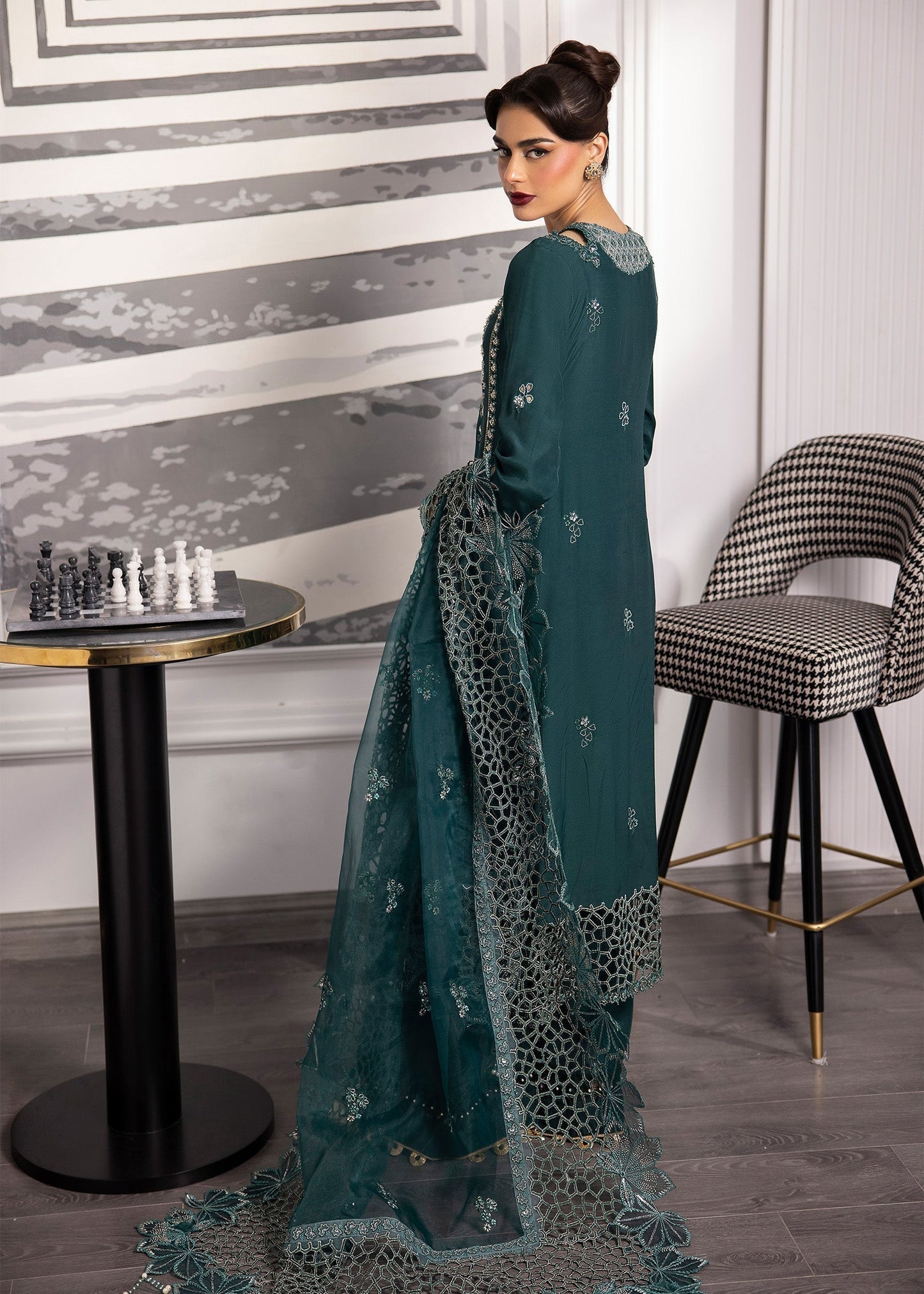 Sardinia | La More 24 | Emerald Night - Pakistani Designer Dress - by Sardinia | Type: Ladies Clothes - 100% Original at Saira Sultan