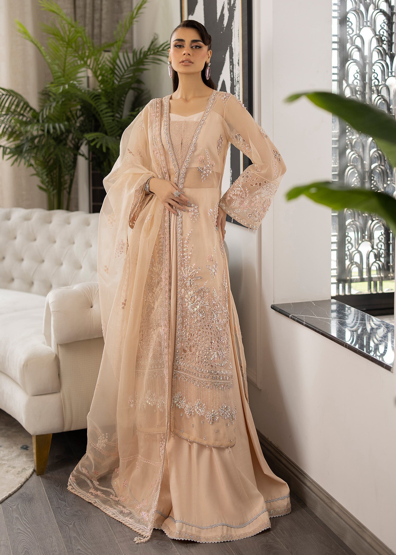 Sardinia | La More 24 | Peach Blossom - Pakistani Designer Dress - by Sardinia | Type: Ladies Clothes - 100% Original at Saira Sultan