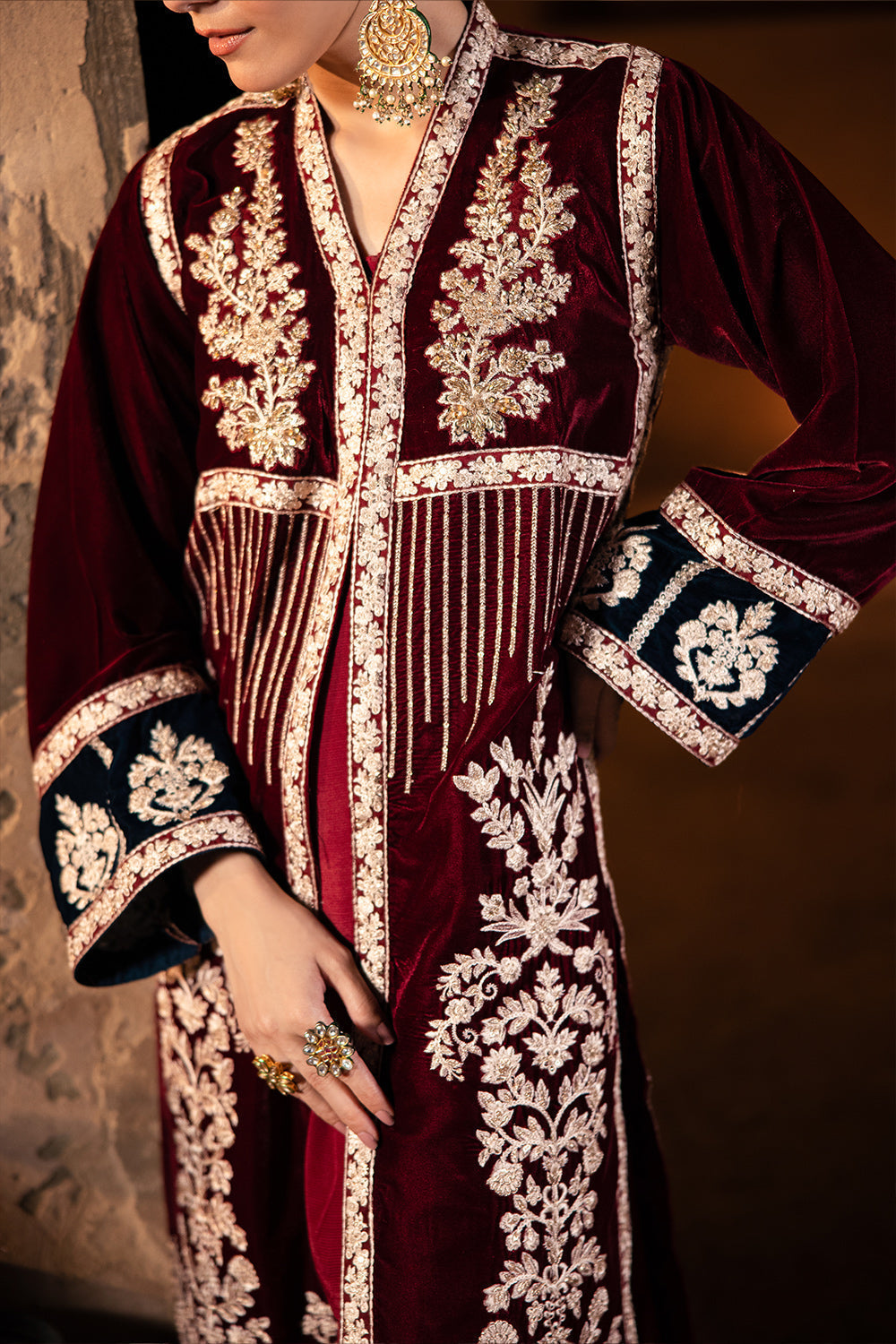 Azure | Vogue Formals | Scarlet Majesty L Maroon Velvet
