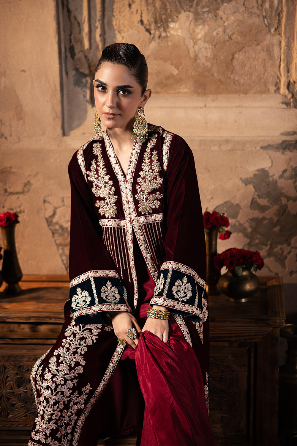 Azure | Vogue Formals | Scarlet Majesty XL Maroon Velvet