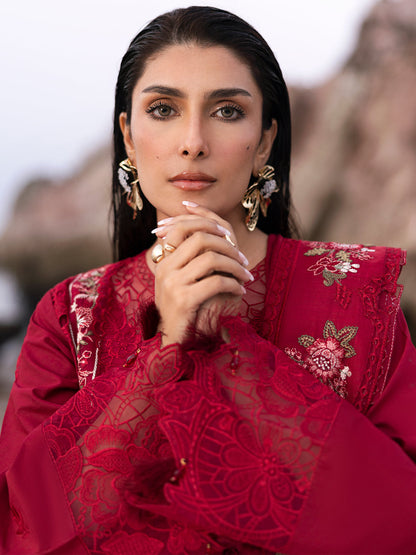 Mahnur | Sirena Luxury Lawn 25 | Scarlett M Red Lawn