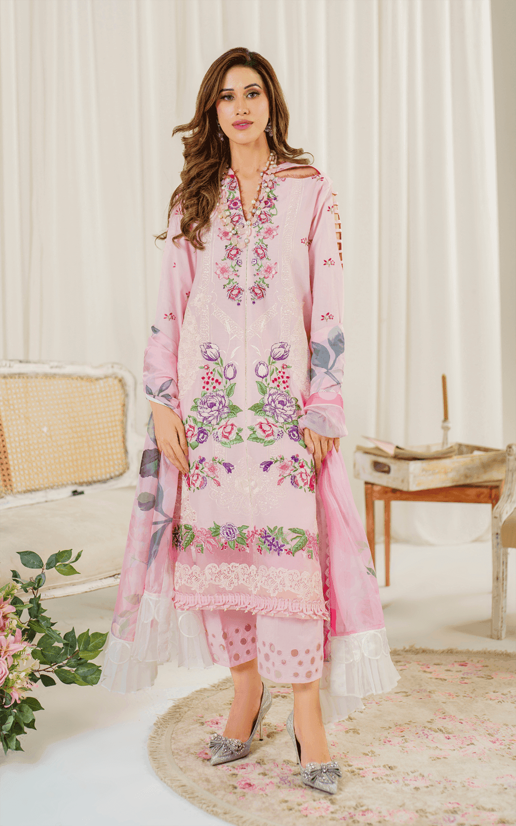 Asifa and Nabeel | Pretty in Pink Limited Edition | Sedum (PP-9) - Pakistani Designer Dress - by Asifa and Nabeel | Type: Luxury - 100% Original at Saira Sultan