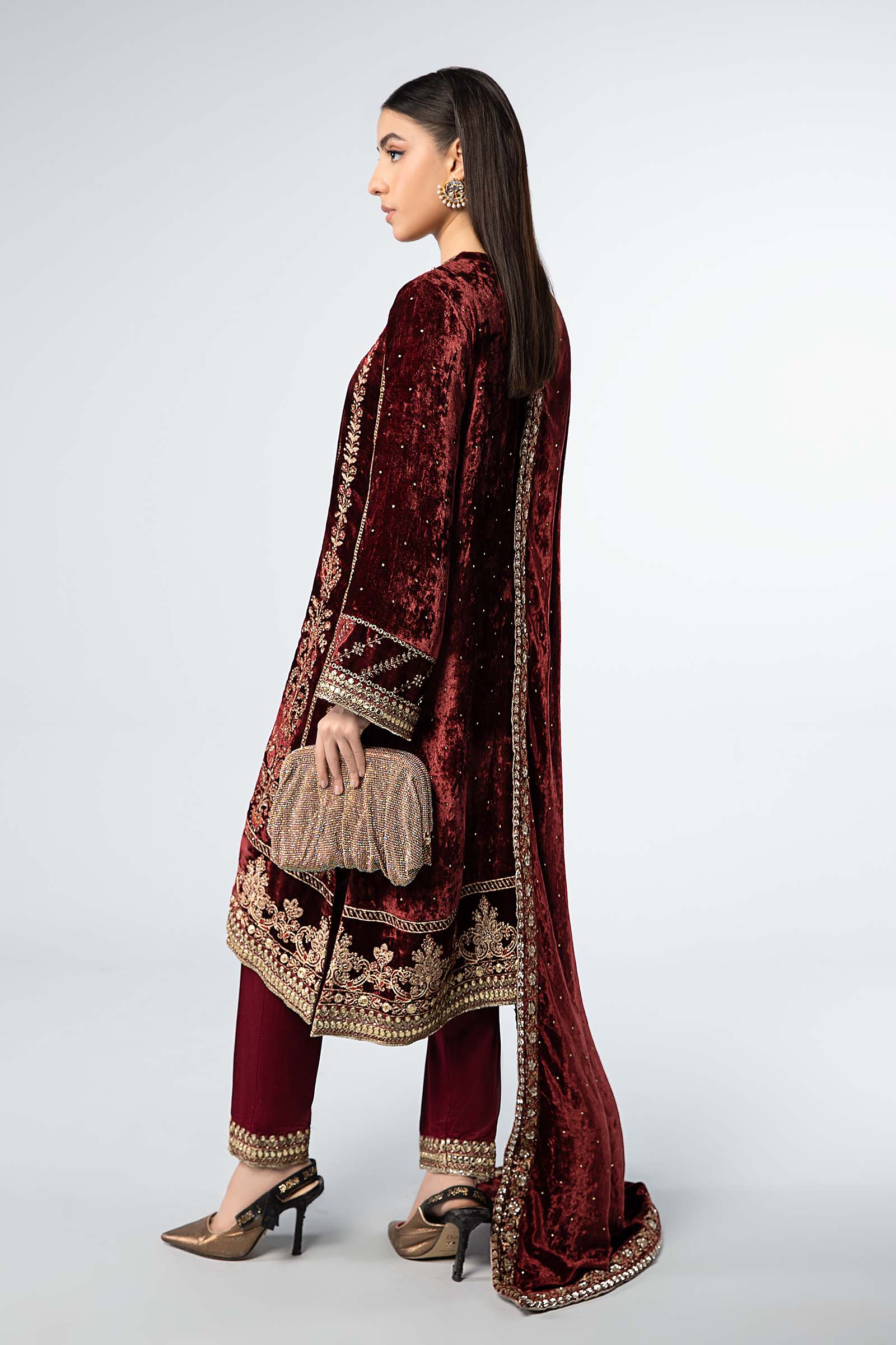Maira B | Ready to Wear | SF-W24-14 XL Maroon