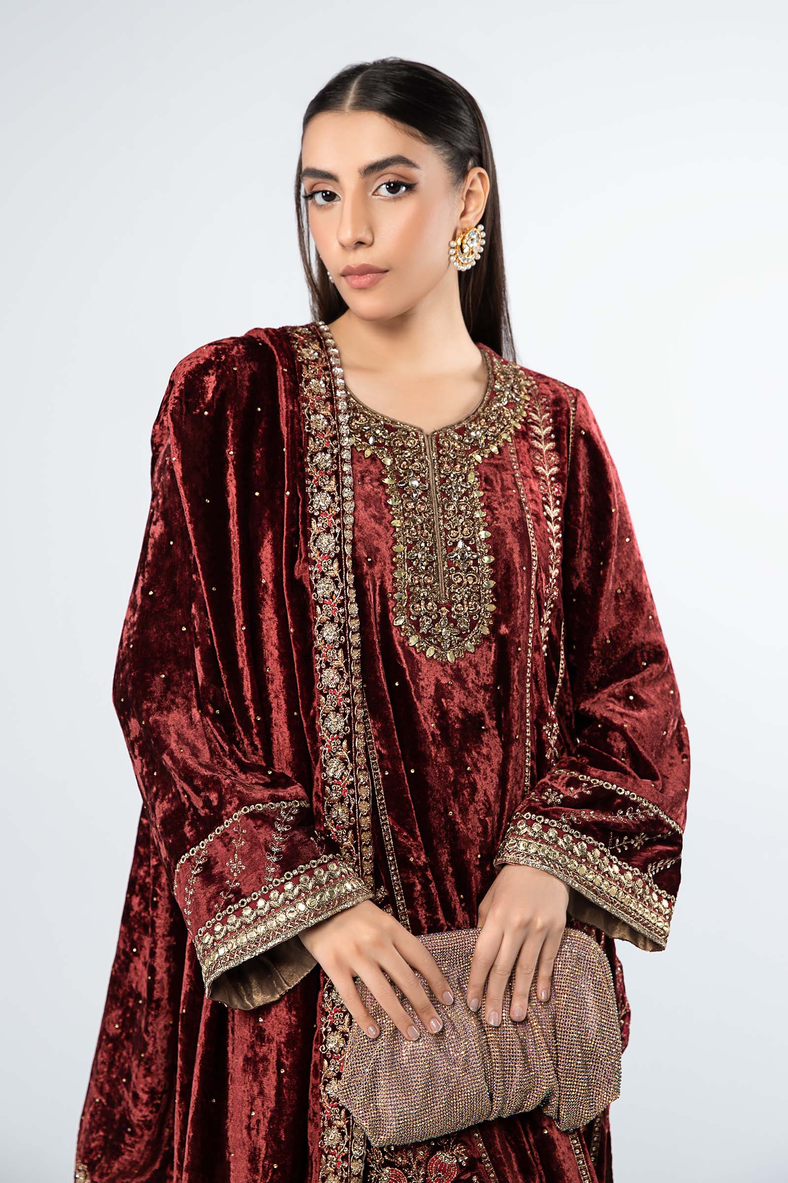 Maira B | Ready to Wear | SF-W24-14 S Maroon