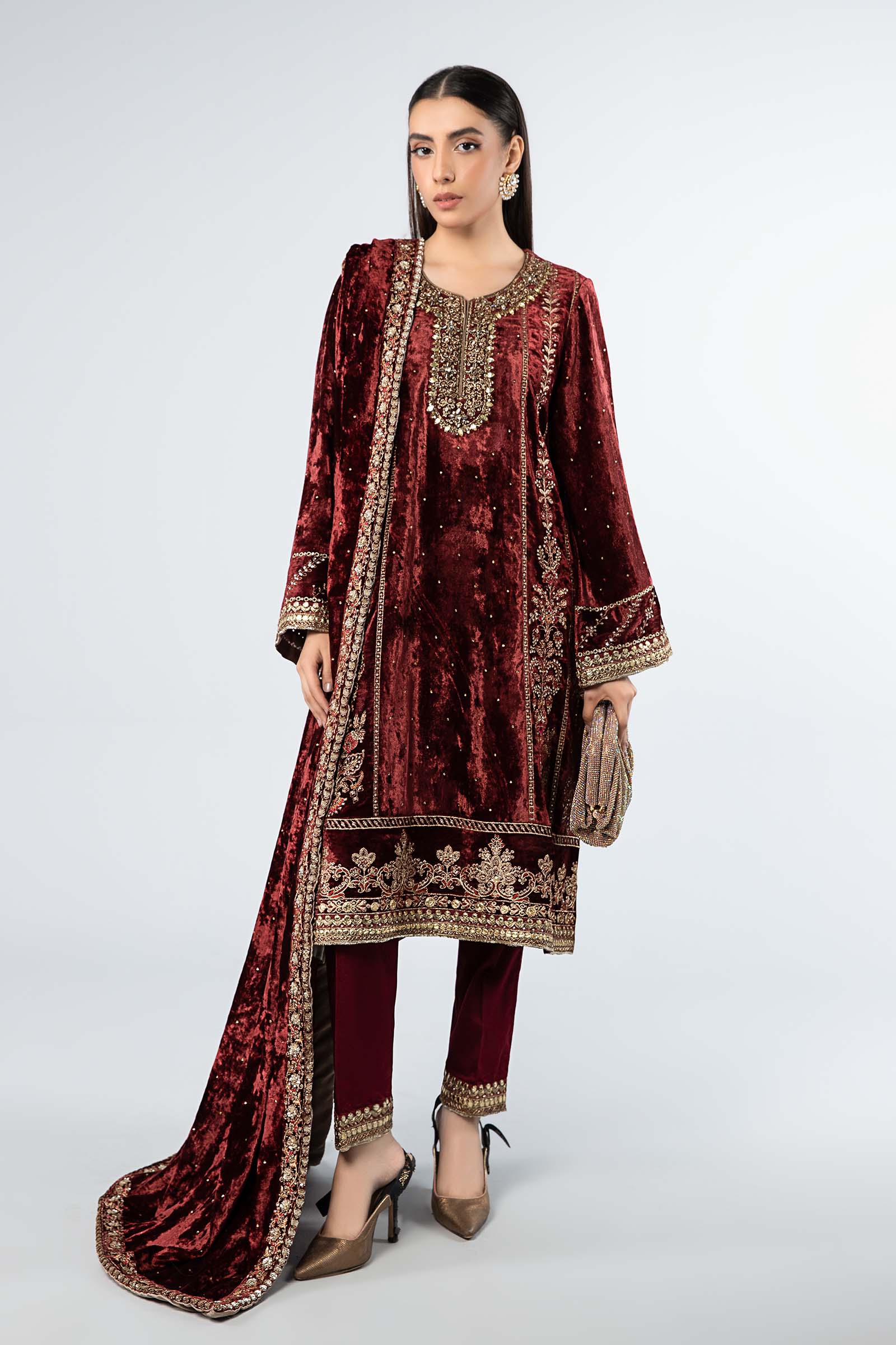 Maira B | Ready to Wear | SF-W24-14 XS Maroon