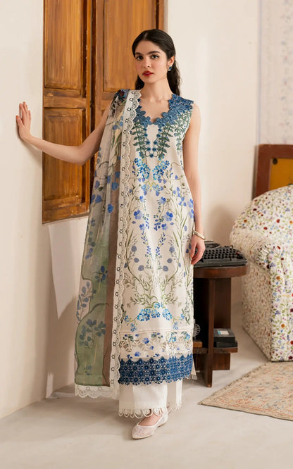 Asifa and Nabeel | Meraki Vintage 25 | Shabnam (MVL25-13) XS Off White Lawn