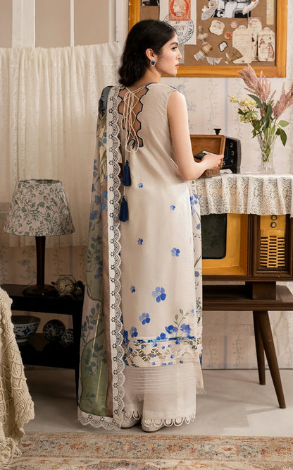 Asifa and Nabeel | Meraki Vintage 25 | Shabnam (MVL25-13) S Off White Lawn