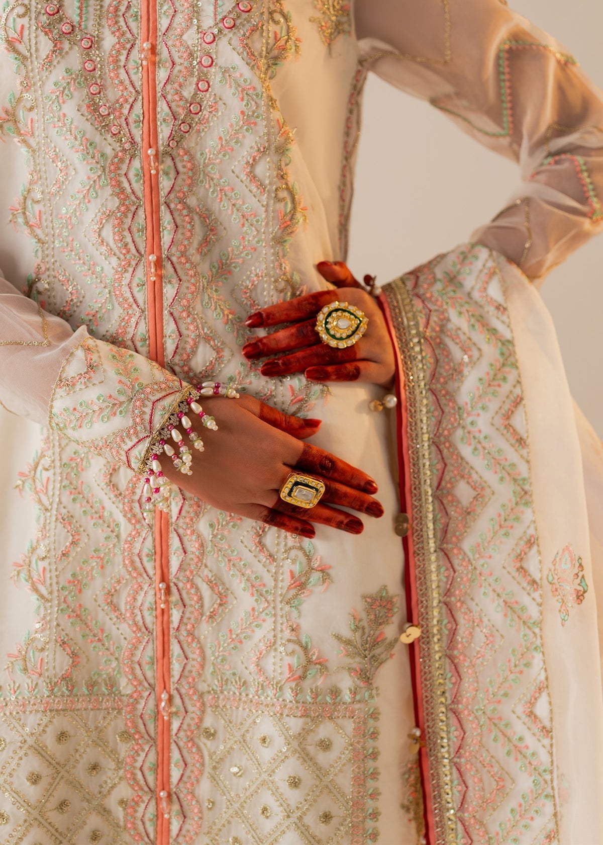 Shurooq | Zara Edit 24 | Nayna M Ivory Organza