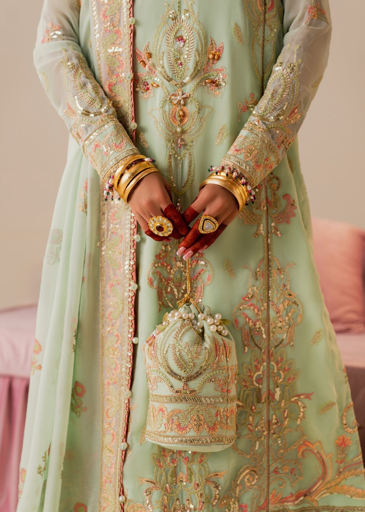 Shurooq | Zara Edit 24 | Daalia M Mint Gray Chiffon