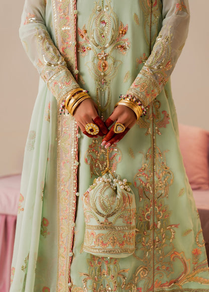Shurooq | Zara Edit 24 | Daalia M Mint Gray Chiffon