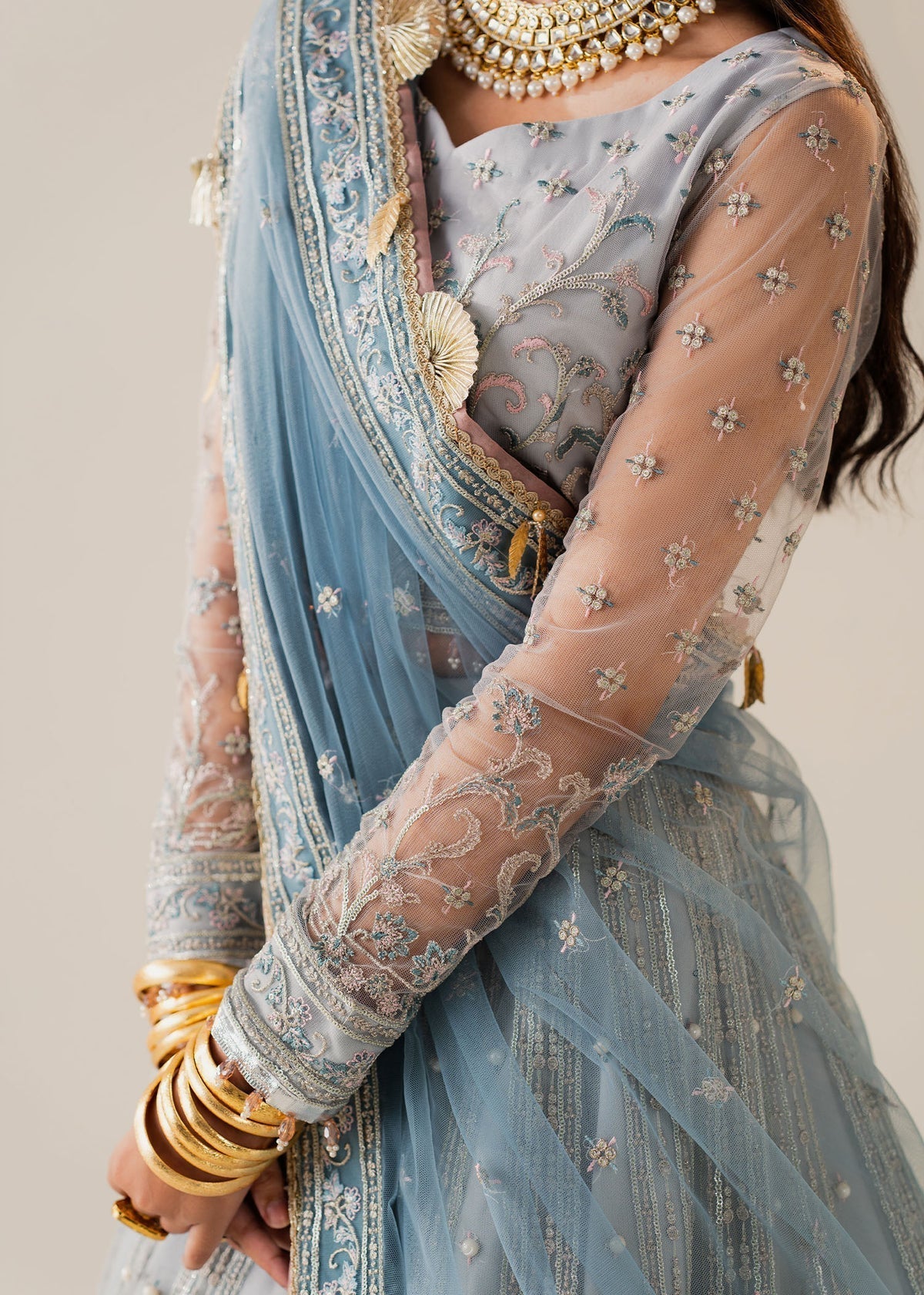 Shurooq | Zara Edit 24 | Haya M Ice Blue Net