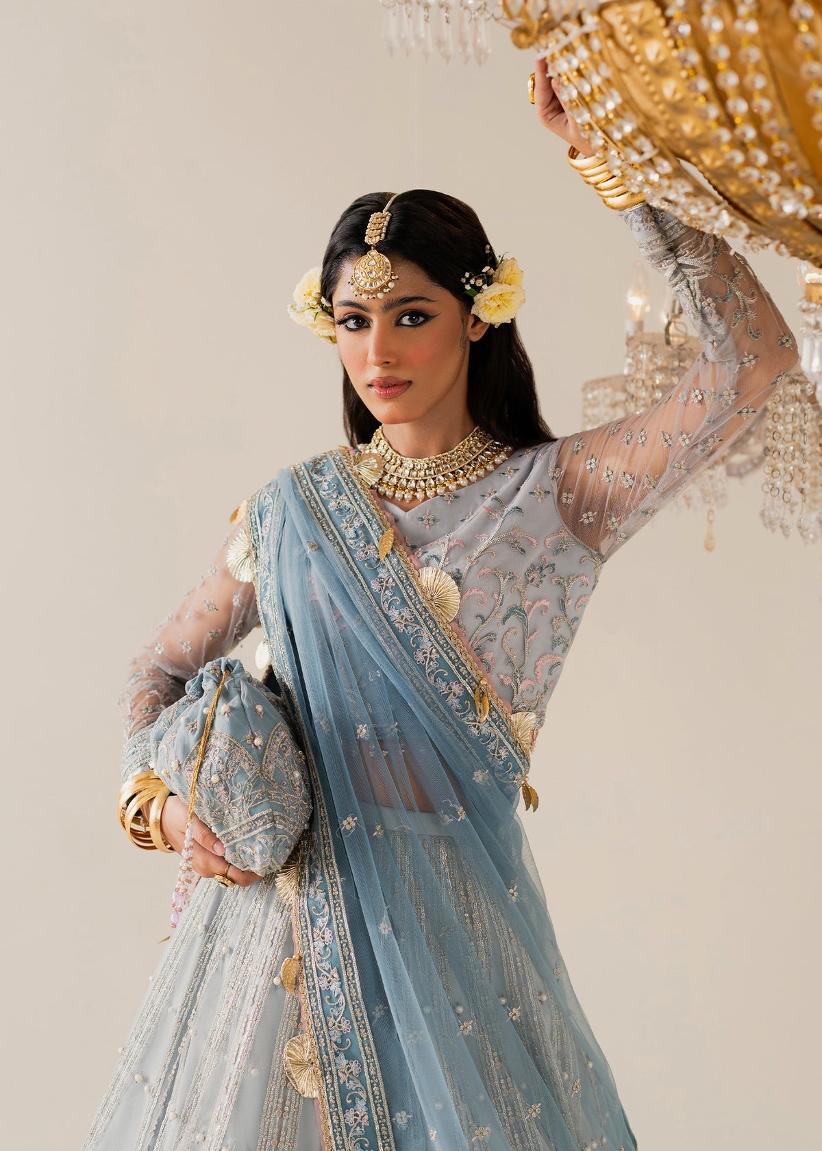 Shurooq | Zara Edit 24 | Haya S Ice Blue Net