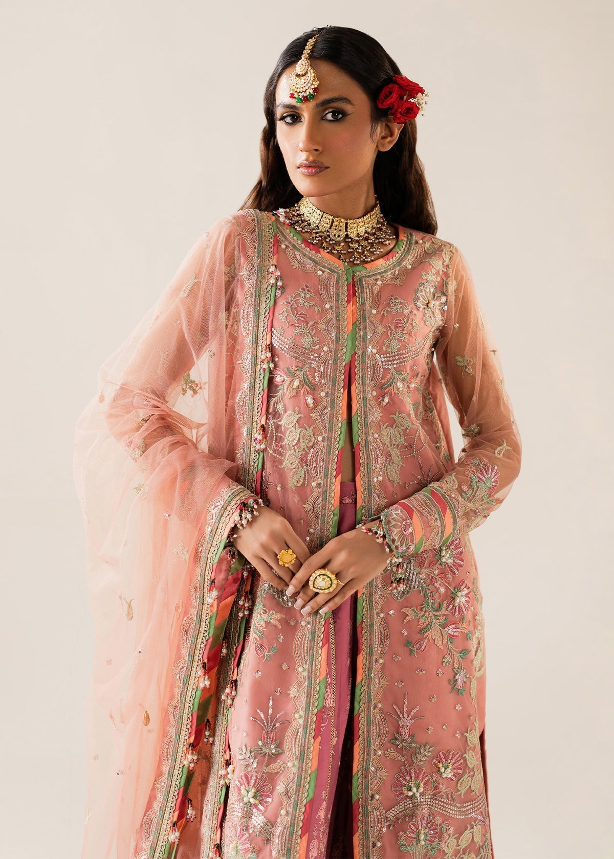 Shurooq | Zara Edit 24 | Amtul M Tea Pink Net