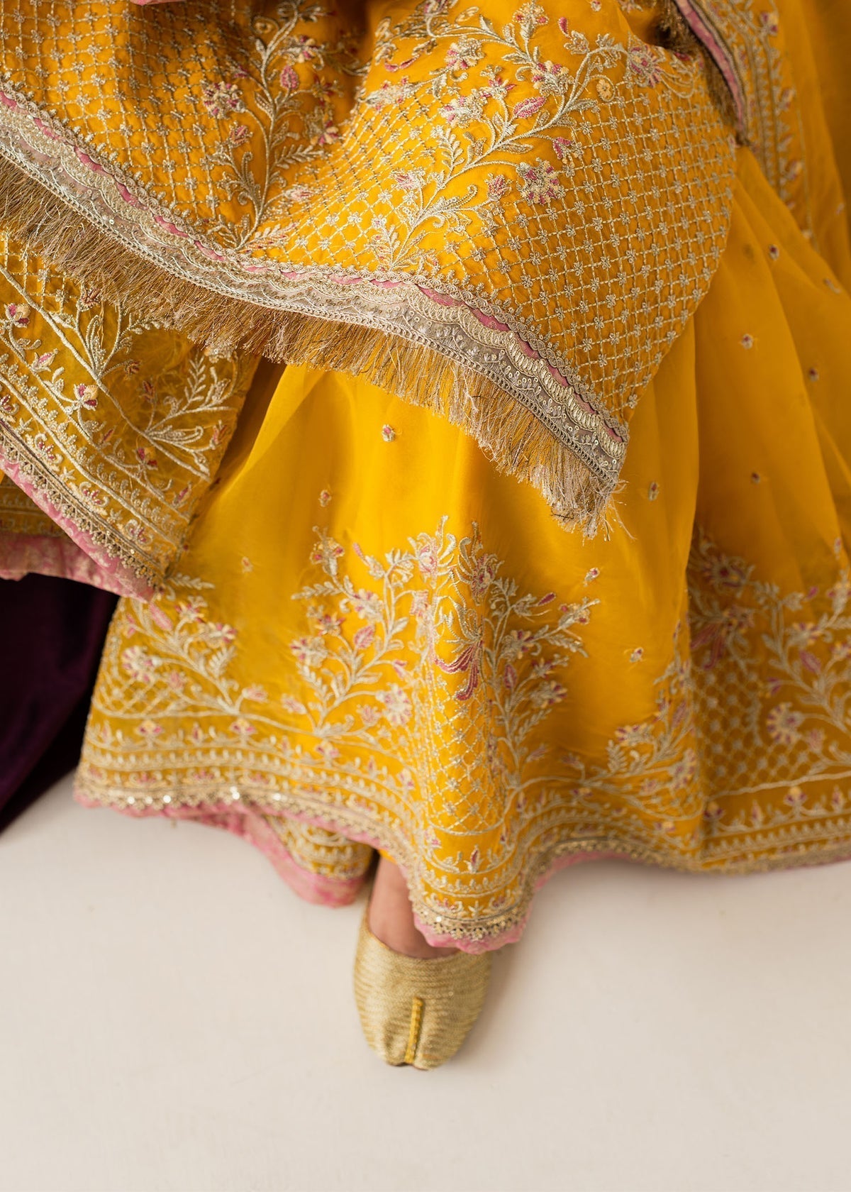 Shurooq | Zara Edit 24 | Sundul L Yellow Organza