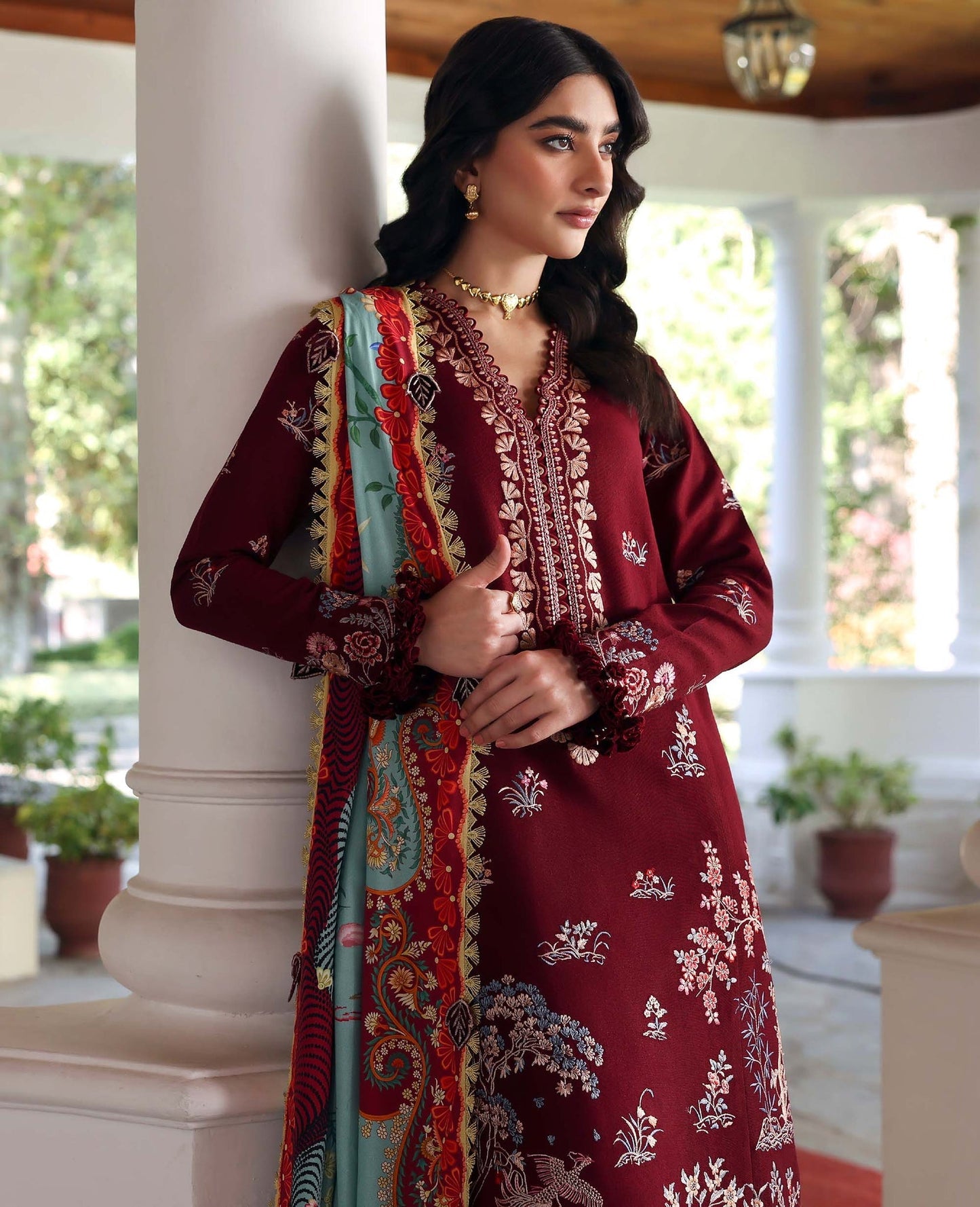 Republic Womenswear | Amaris Luxury Shawl 25 | Sienna by Republic Womenswear - Designer Dress  - Type : Ladies Clothes - Available at Saira Sultan - 100% Original 