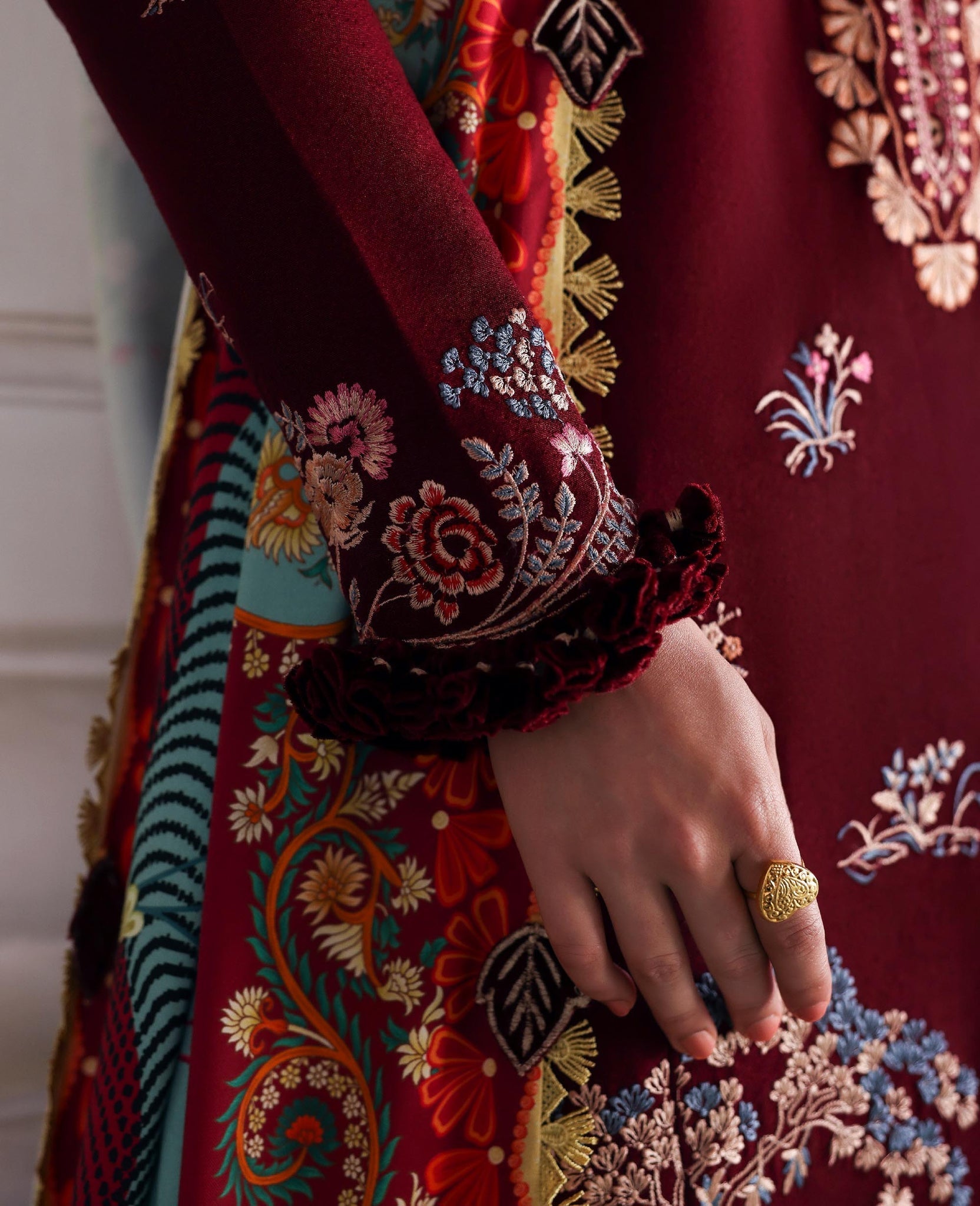 Republic Womenswear | Amaris Luxury Shawl 25 | Sienna by Republic Womenswear - Designer Dress  - Type : Ladies Clothes - Available at Saira Sultan - 100% Original 