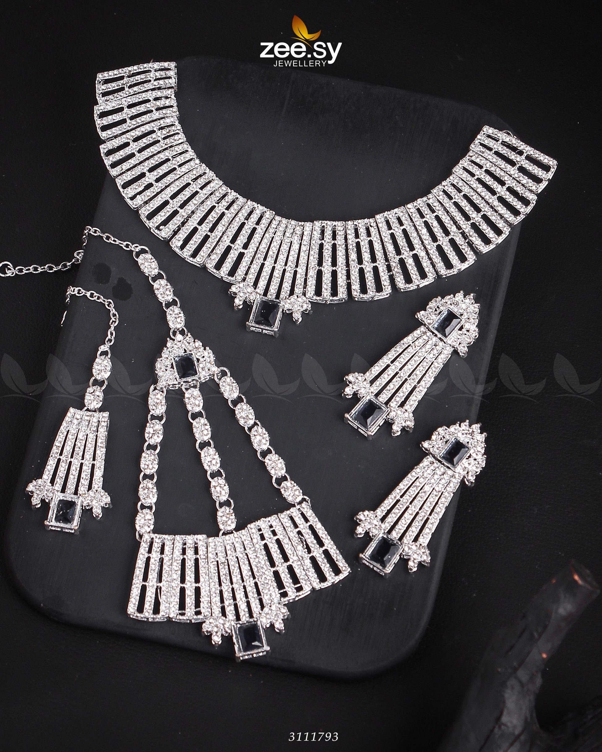 Asma's Bridal Sets Silver Blue