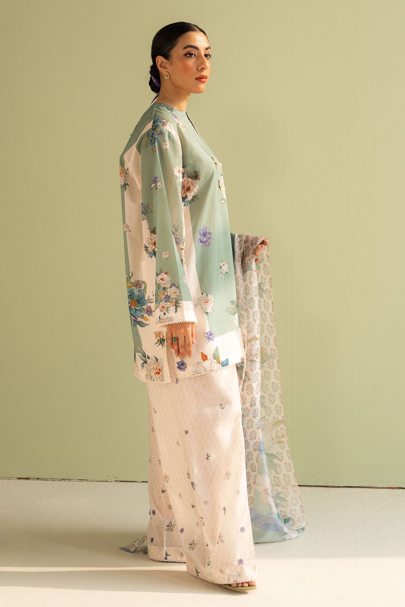 Zara Shahjahan | Coco Prints 25 | Sofia-2A M Light Pistachio Lawn