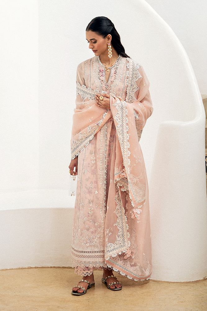Suffuse | Casual Pret Fall 24 | SUHER L Pale Peach Lawn