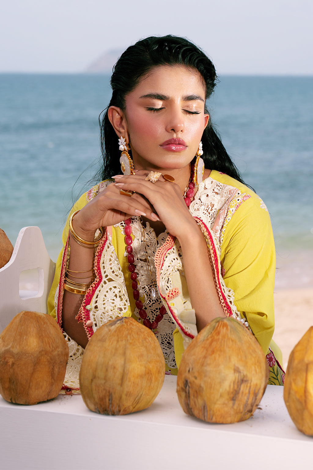 AJR Couture | Dastan Luxury Lawn 25 | Sunset M Yellow Lawn
