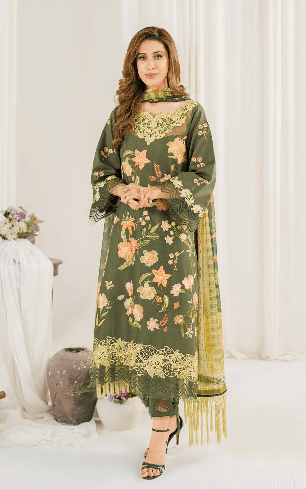 Asifa and Nabeel | Pretty in Pink Limited Edition | Sweet Pea (PP-6) - Pakistani Designer Dress - by Asifa and Nabeel | Type: Luxury - 100% Original at Saira Sultan