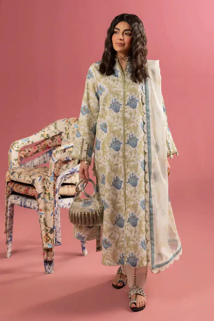 Alizeh | Sheen Lawn Prints 24 | Tesoro - Pakistani Designer Dress - by Alizeh | Type: Luxury - 100% Original at Saira Sultan