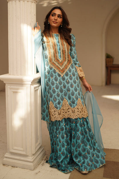 Ego | Diva Premium | ZEENAT 3 PIECE XS Sky Blue Cotton