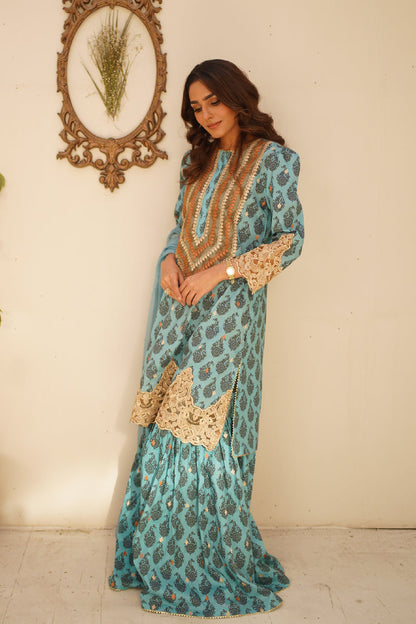 Ego | Diva Premium | ZEENAT 3 PIECE S Sky Blue Cotton