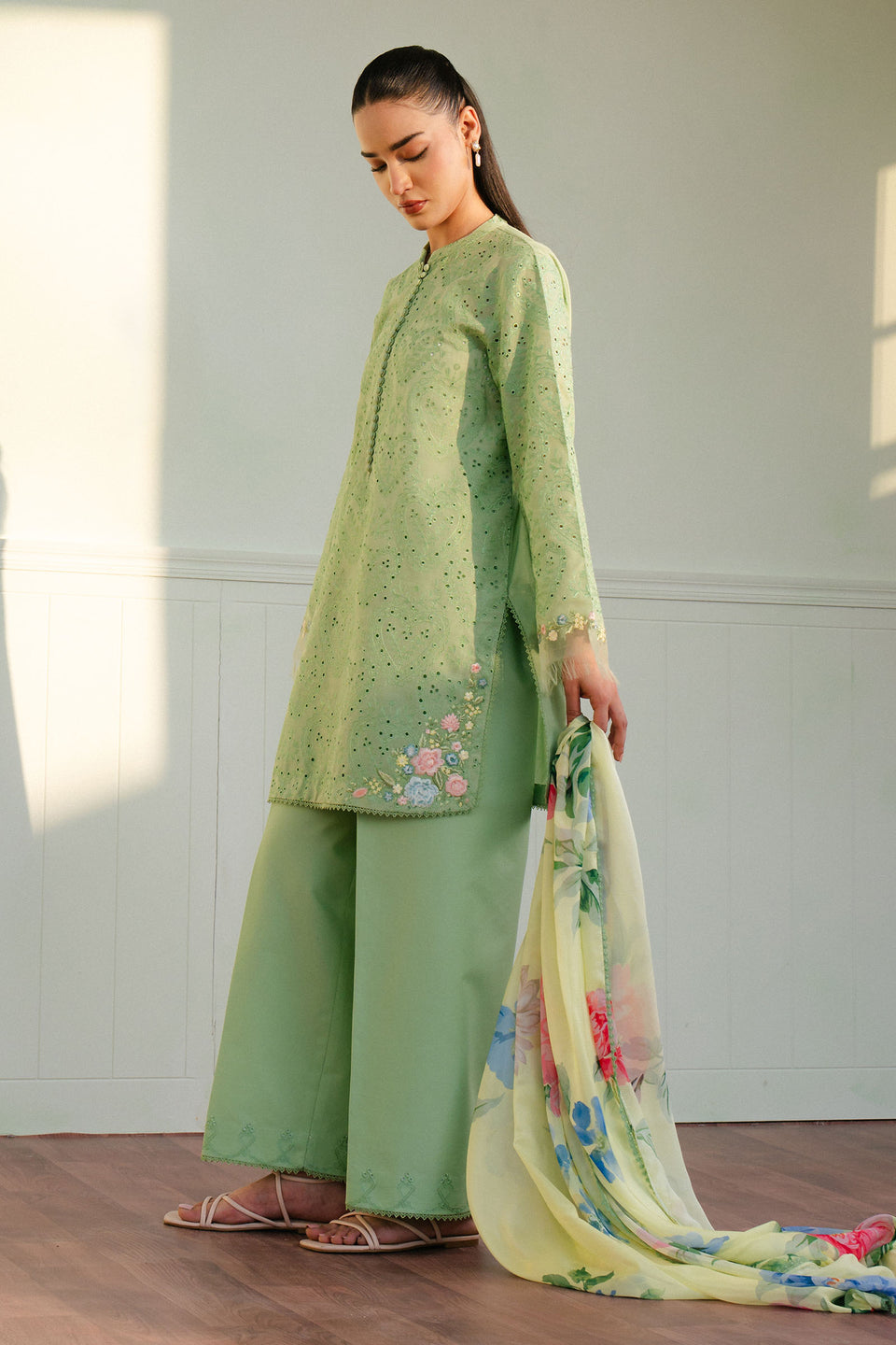 Zara Shahjahan | Coco Lawn 25 | TINA-3B L Mint Green Lawn