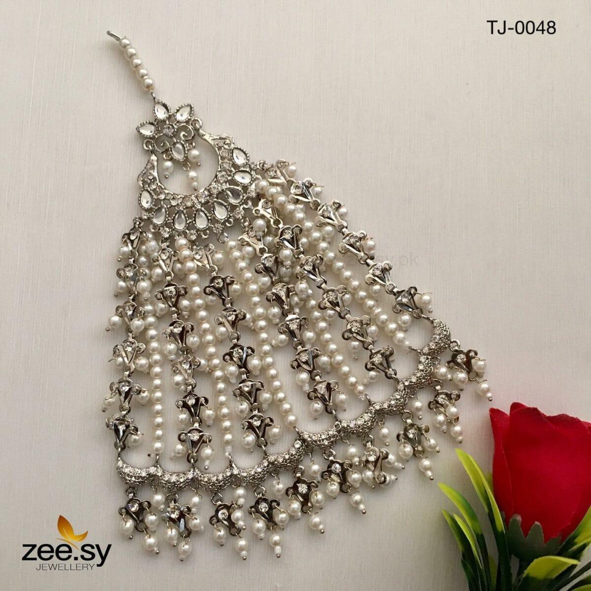 Peacock Jhumar-0048 Silver