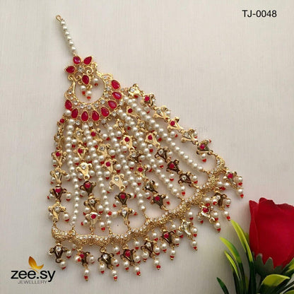 Peacock Jhumar-0048 Red
