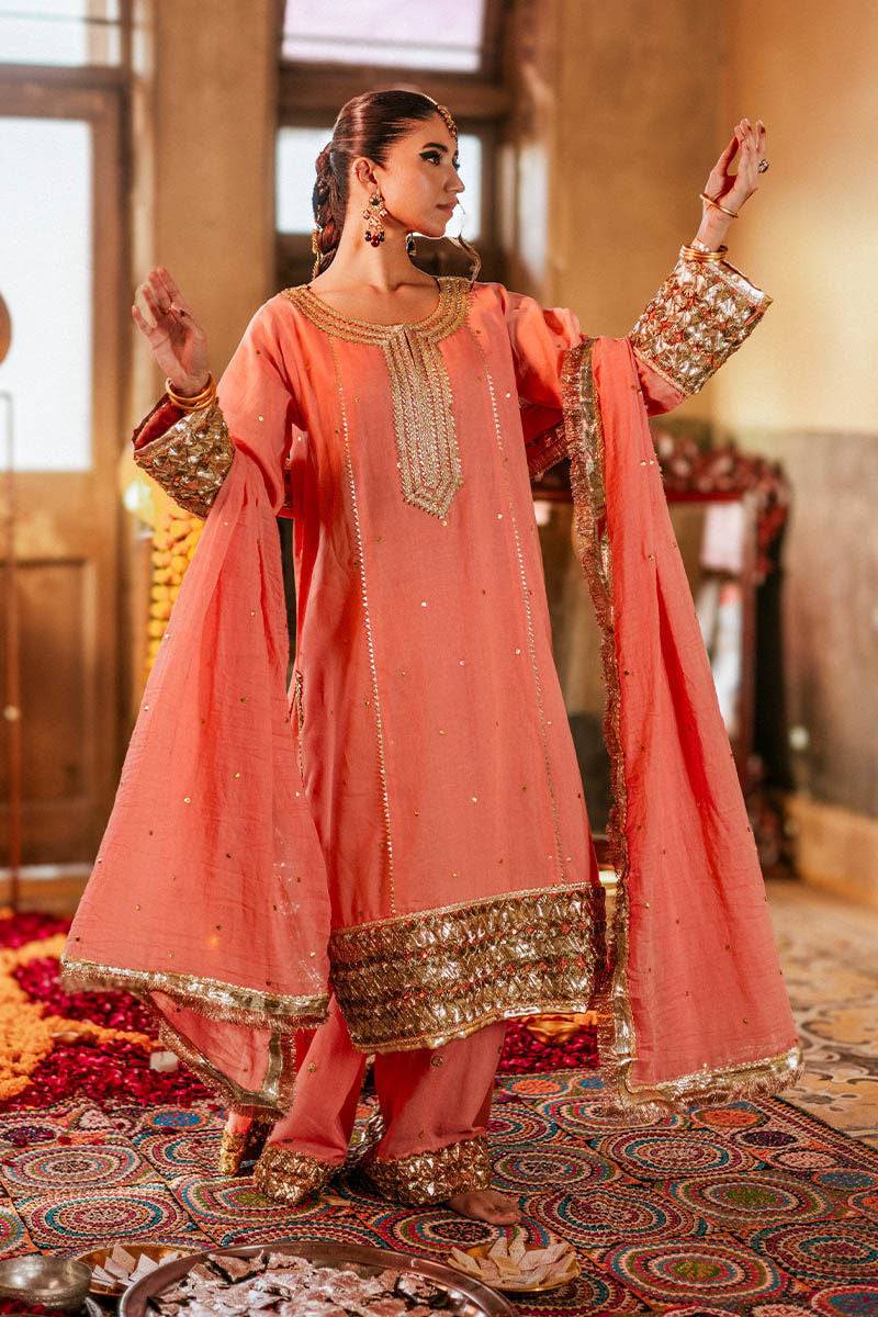 The Pink Tree Company | Gota Tikli | CHAMPA KALI - Pakistani Designer Dress - by The Pink Tree Company | Type: Formal - 100% Original at Saira Sultan