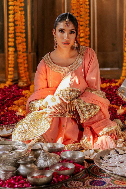 The Pink Tree Company | Gota Tikli | CHAMPA KALI - Pakistani Designer Dress - by The Pink Tree Company | Type: Formal - 100% Original at Saira Sultan