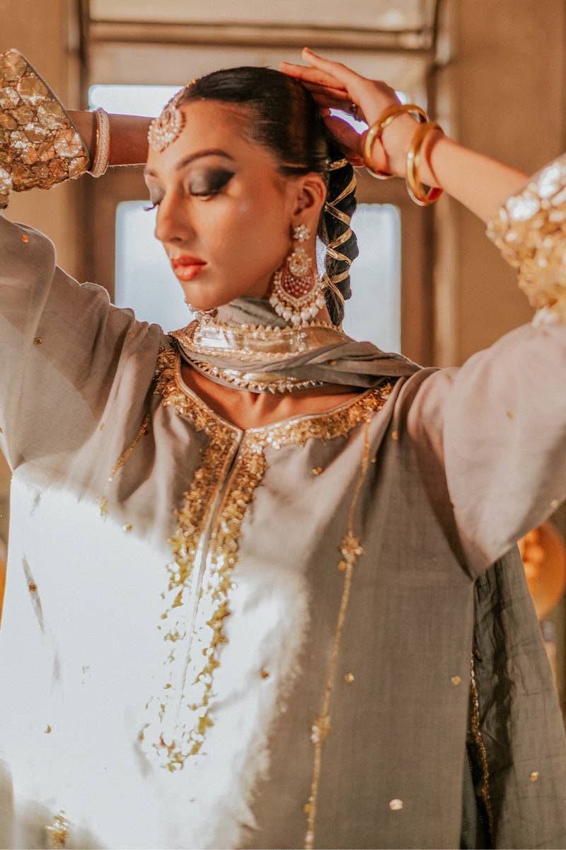 The Pink Tree Company | Gota Tikli | KARAN PHOOL - Pakistani Designer Dress - by The Pink Tree Company | Type: Formal - 100% Original at Saira Sultan