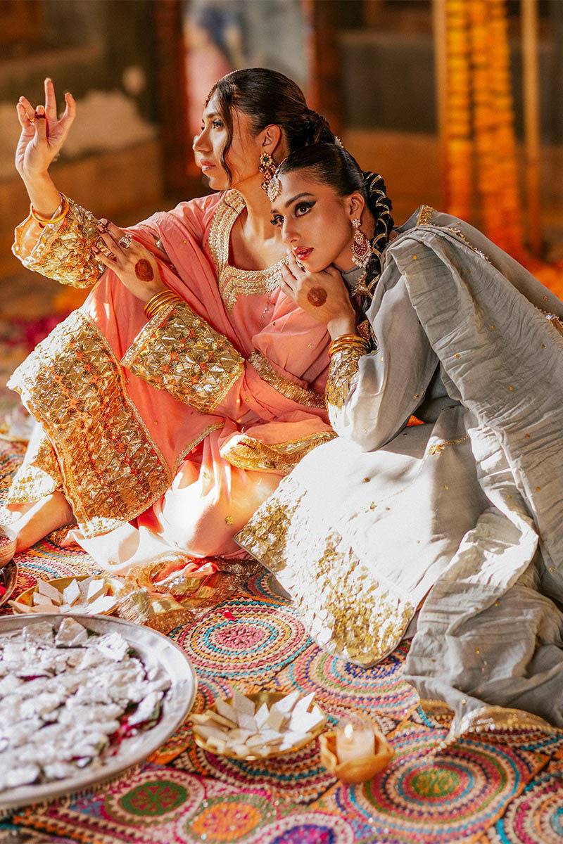 The Pink Tree Company | Gota Tikli | KARAN PHOOL - Pakistani Designer Dress - by The Pink Tree Company | Type: Formal - 100% Original at Saira Sultan