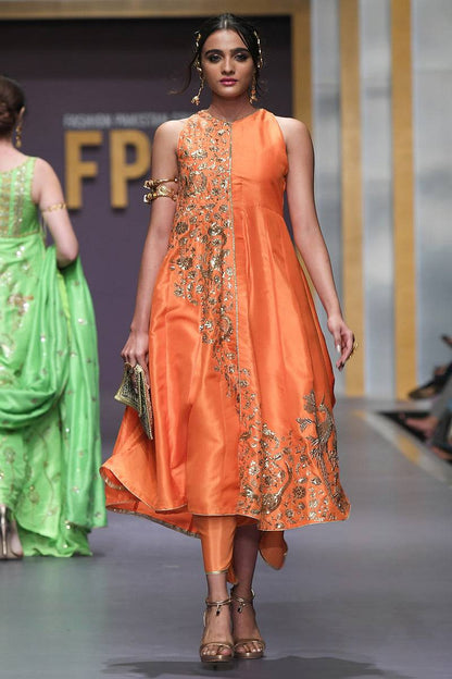 The Pink Tree Company | Wedding Wear | TANGERINE PHOENIX - Pakistani Designer Dress - by The Pink Tree Company | Type: Formal - 100% Original at Saira Sultan