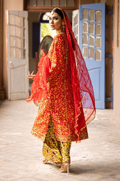 The Pink Tree Company | Wedding Wear | TANGERINE IN RED - Pakistani Designer Dress - by The Pink Tree Company | Type: Formal - 100% Original at Saira Sultan