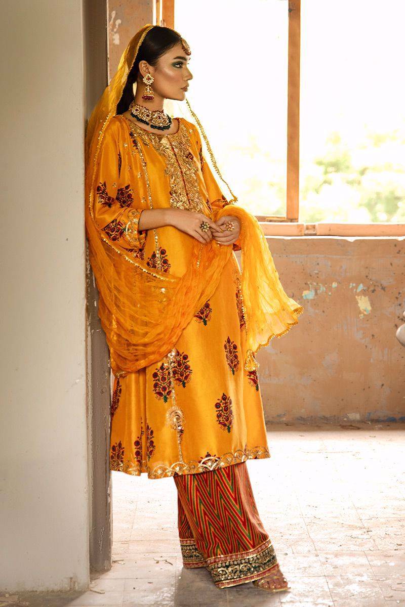 The Pink Tree Company | Wedding Wear | SAFFRON SYMPHONY - Pakistani Designer Dress - by The Pink Tree Company | Type: Formal - 100% Original at Saira Sultan