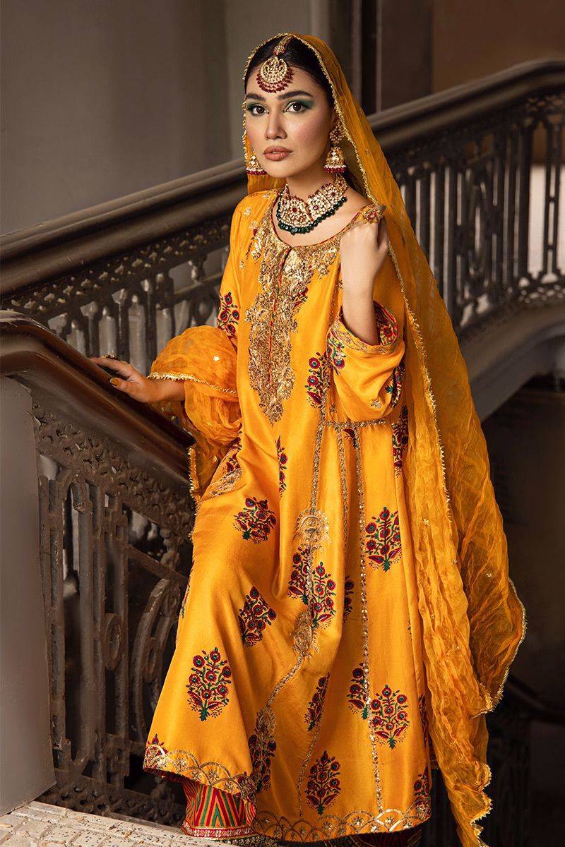 The Pink Tree Company | Wedding Wear | SAFFRON SYMPHONY - Pakistani Designer Dress - by The Pink Tree Company | Type: Formal - 100% Original at Saira Sultan