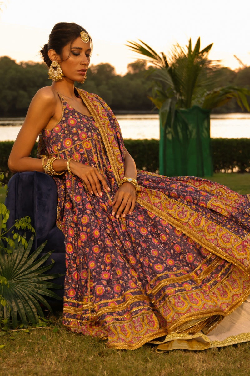 The Pink Tree Company | Wedding Wear | PLUM PASSION - Pakistani Designer Dress - by The Pink Tree Company | Type: Formal - 100% Original at Saira Sultan