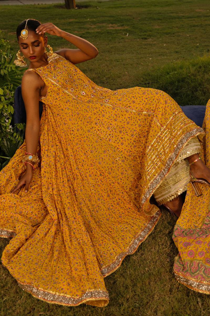 The Pink Tree Company | Wedding Wear | SAFFRON GARDEN - Pakistani Designer Dress - by The Pink Tree Company | Type: Formal - 100% Original at Saira Sultan